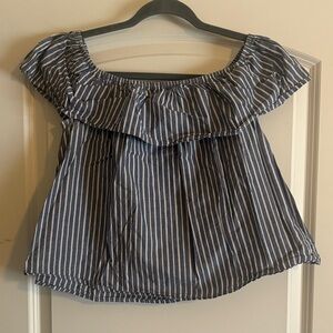 Striped Off-Shoulder Women's Top
